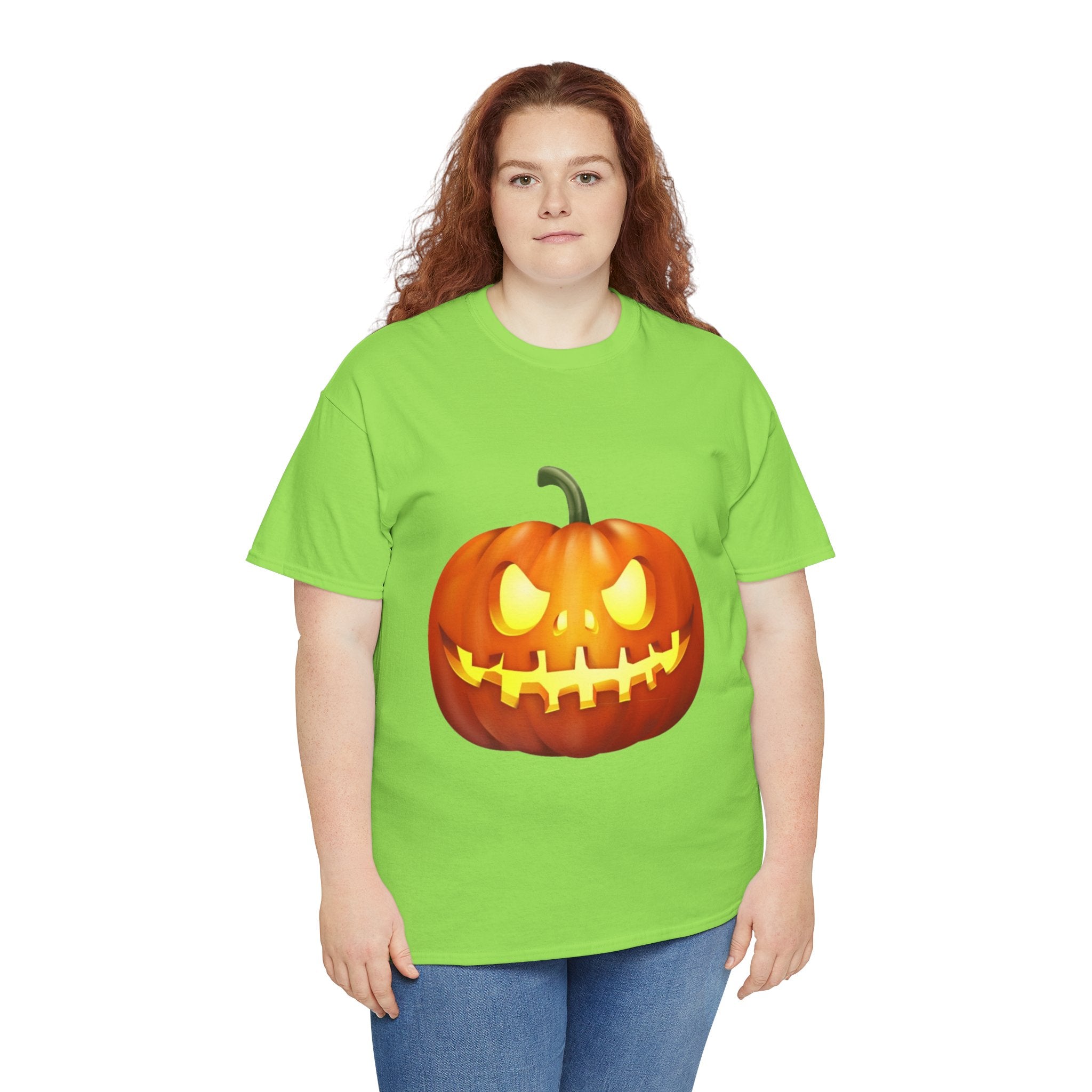 Halloween Pumpkin Unisex Heavy Cotton T-Shirt