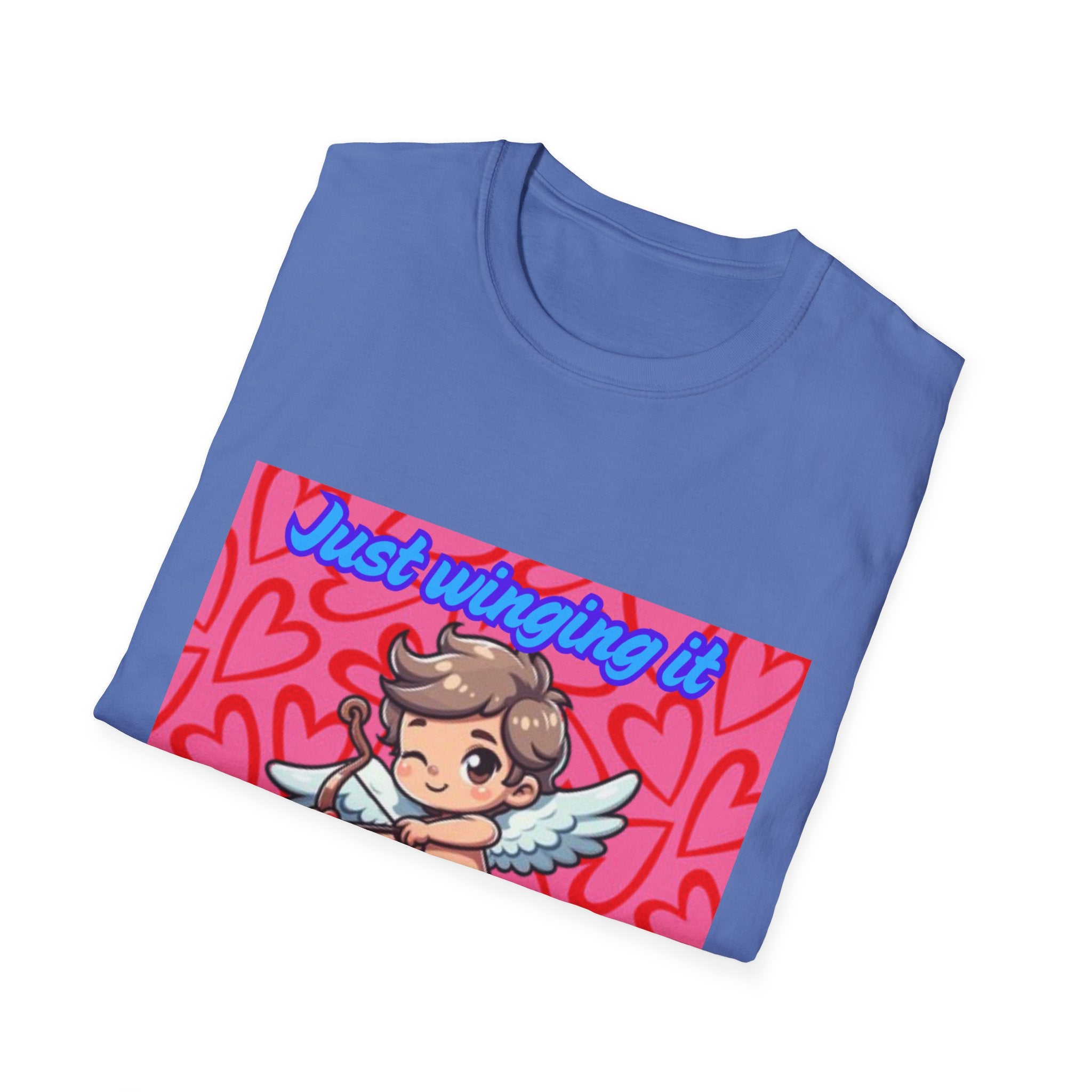 Just Winging It And Aiming For Love Unisex Softstyle T-Shirt