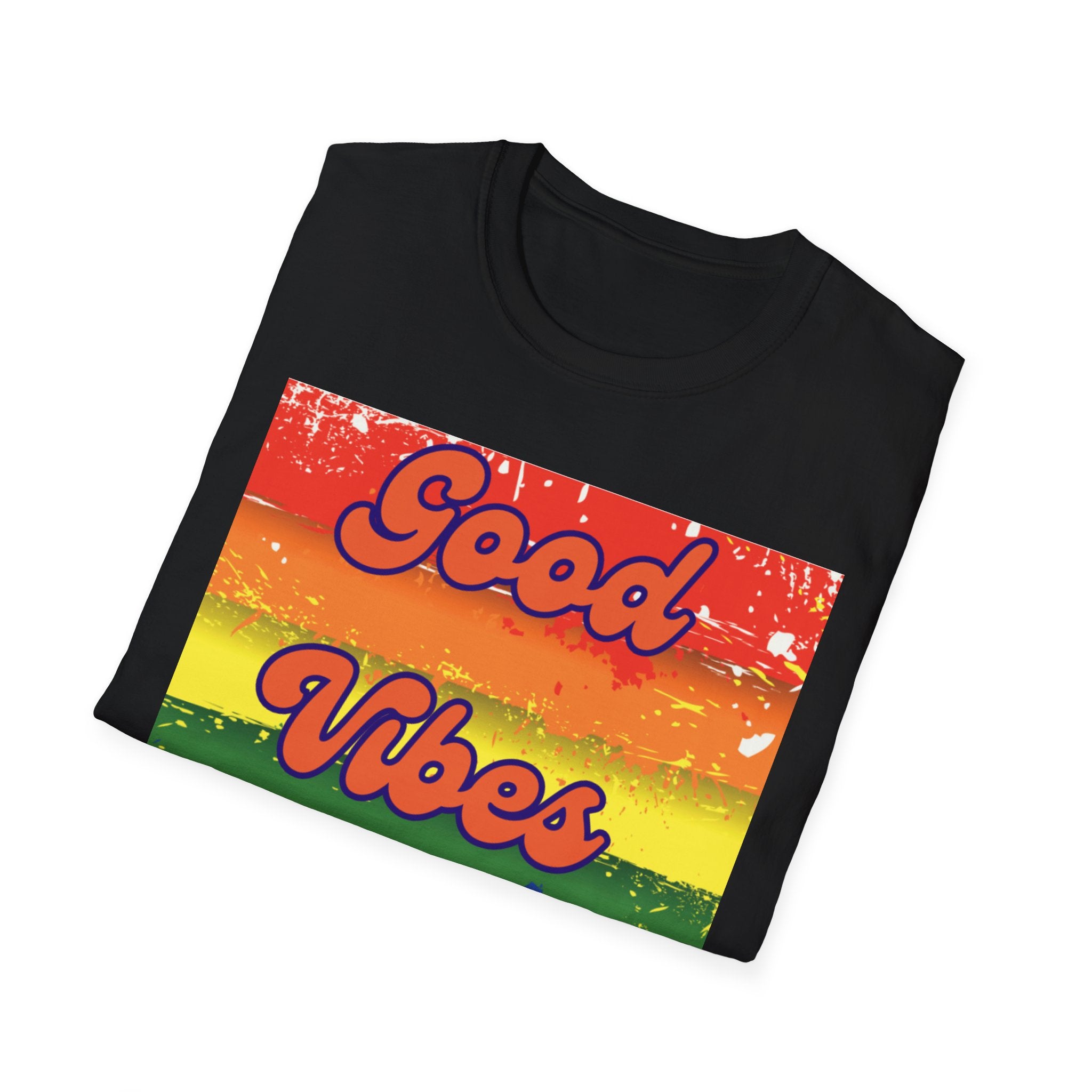 Good Vibes Only Orange Unisex Softstyle T-Shirt