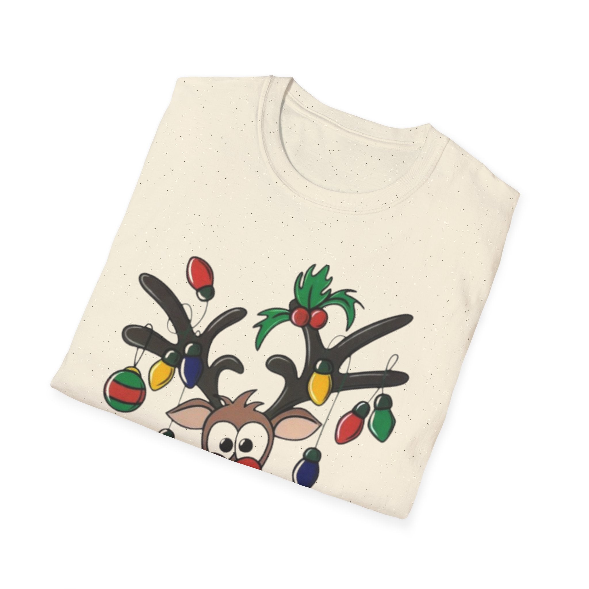 Festive Reindeer Unisex Softstyle T-Shirt