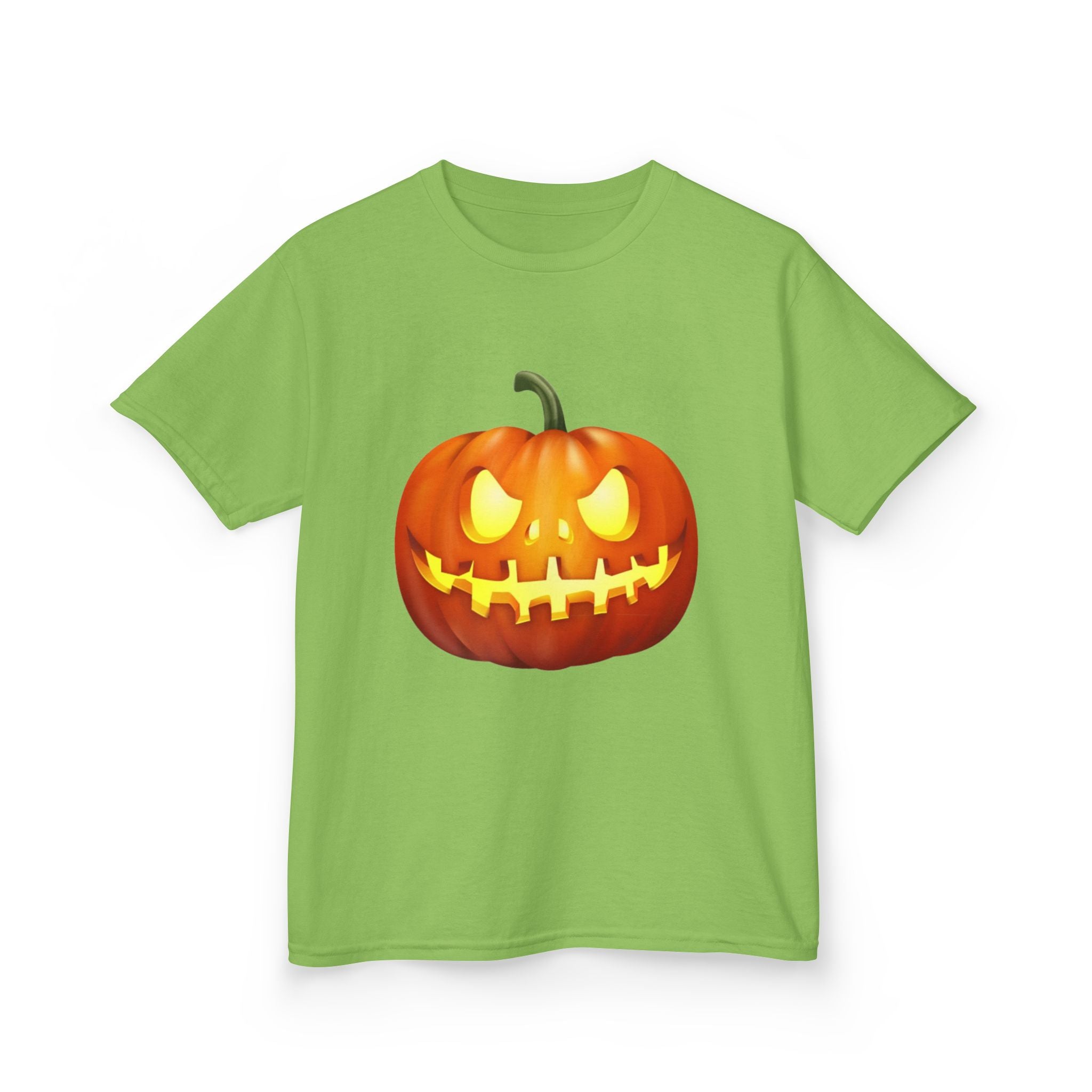 Halloween Pumpkin Kids Heavy Cotton Short Sleeve T-Shirt