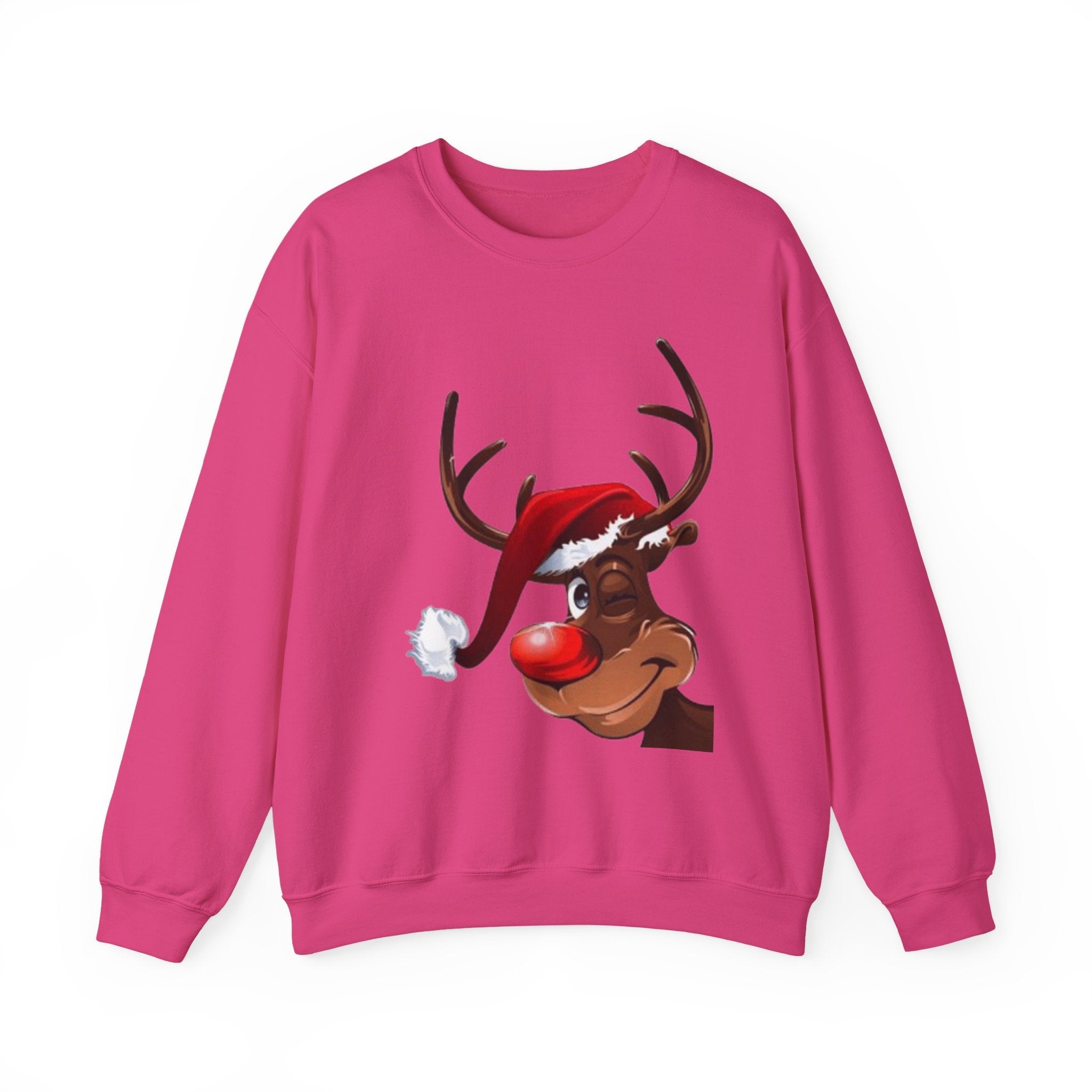 Festive Reindeer Unisex Heavy Blend™ Crewneck Sweatshirt