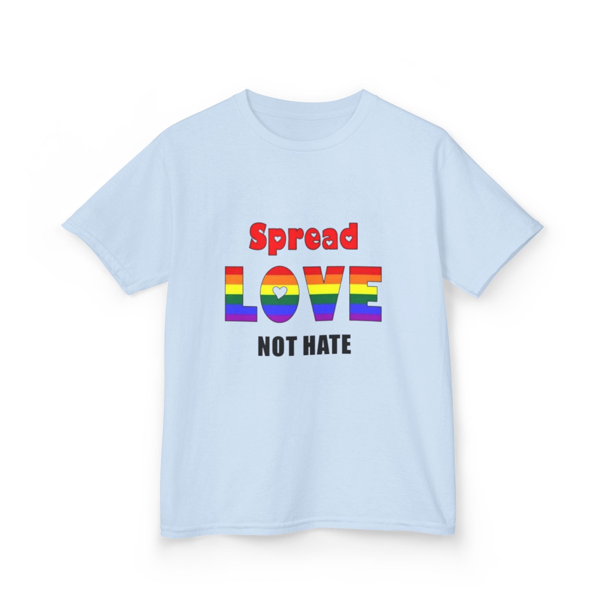 Kids Spread Love Not Hate Heavy Cotton T-Shirt