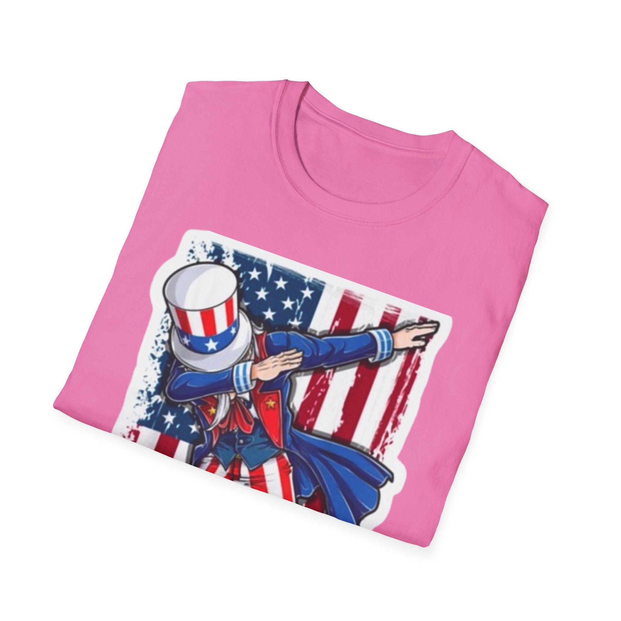 Patriotic Uncle Sam Dabbing Unisex Softstyle T-Shirt