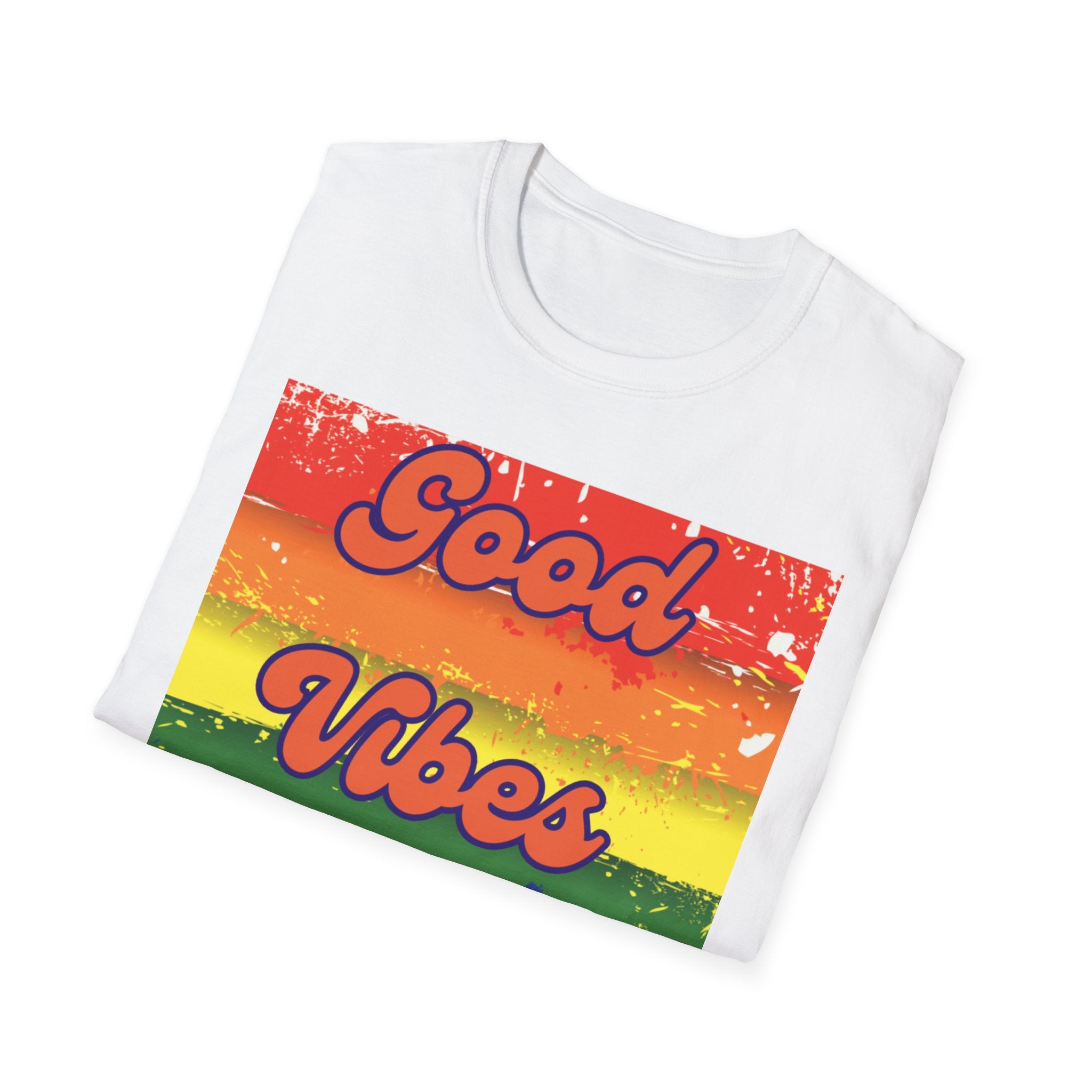 Good Vibes Only Orange Unisex Softstyle T-Shirt