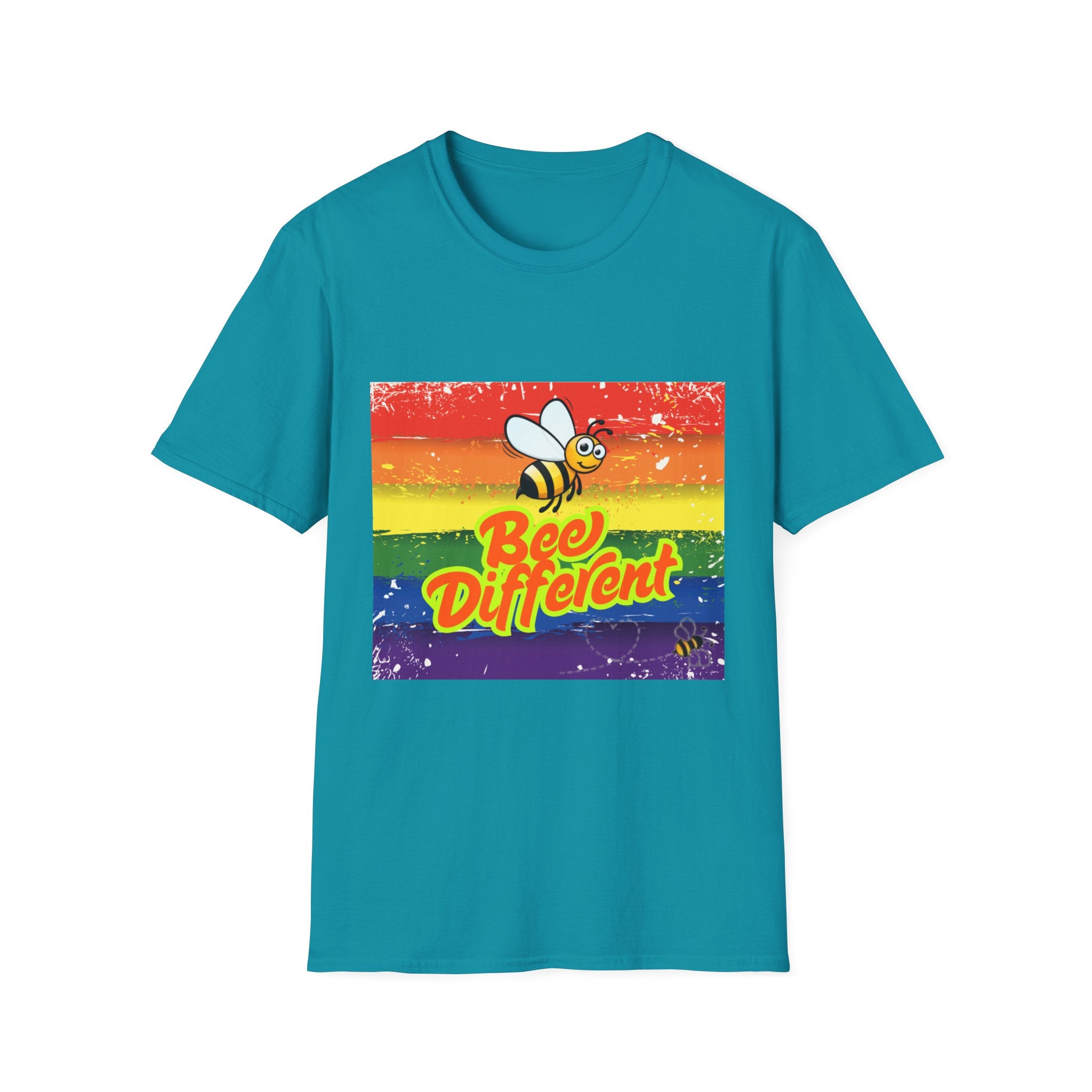 Bee Different Rainbow Unisex Softstyle T-Shirt