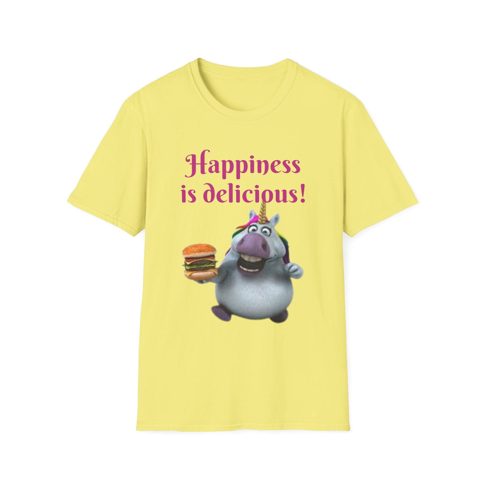 Happiness Is Delicious Unicorn Unisex Softstyle T-Shirt