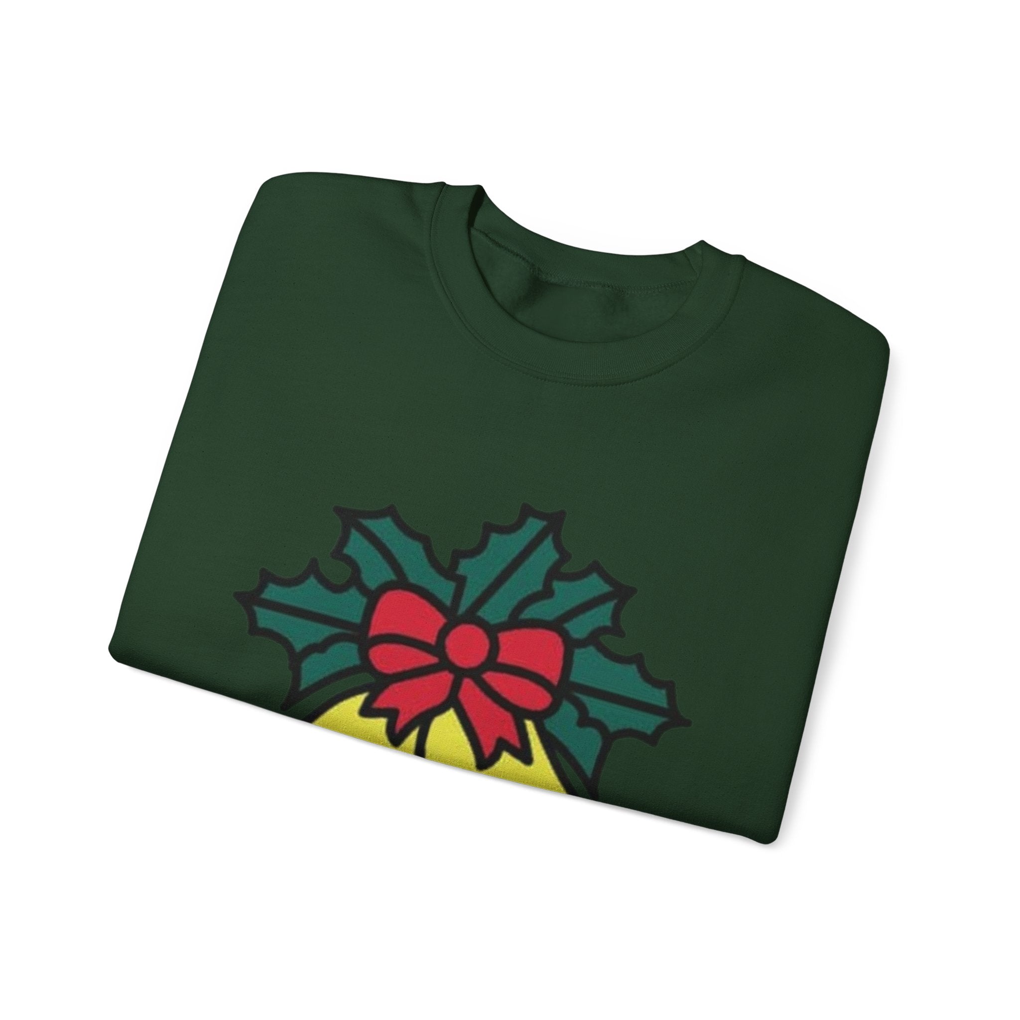 Festive Holiday Bells & Holly Unisex Heavy Blend™ Crewneck Sweatshirt