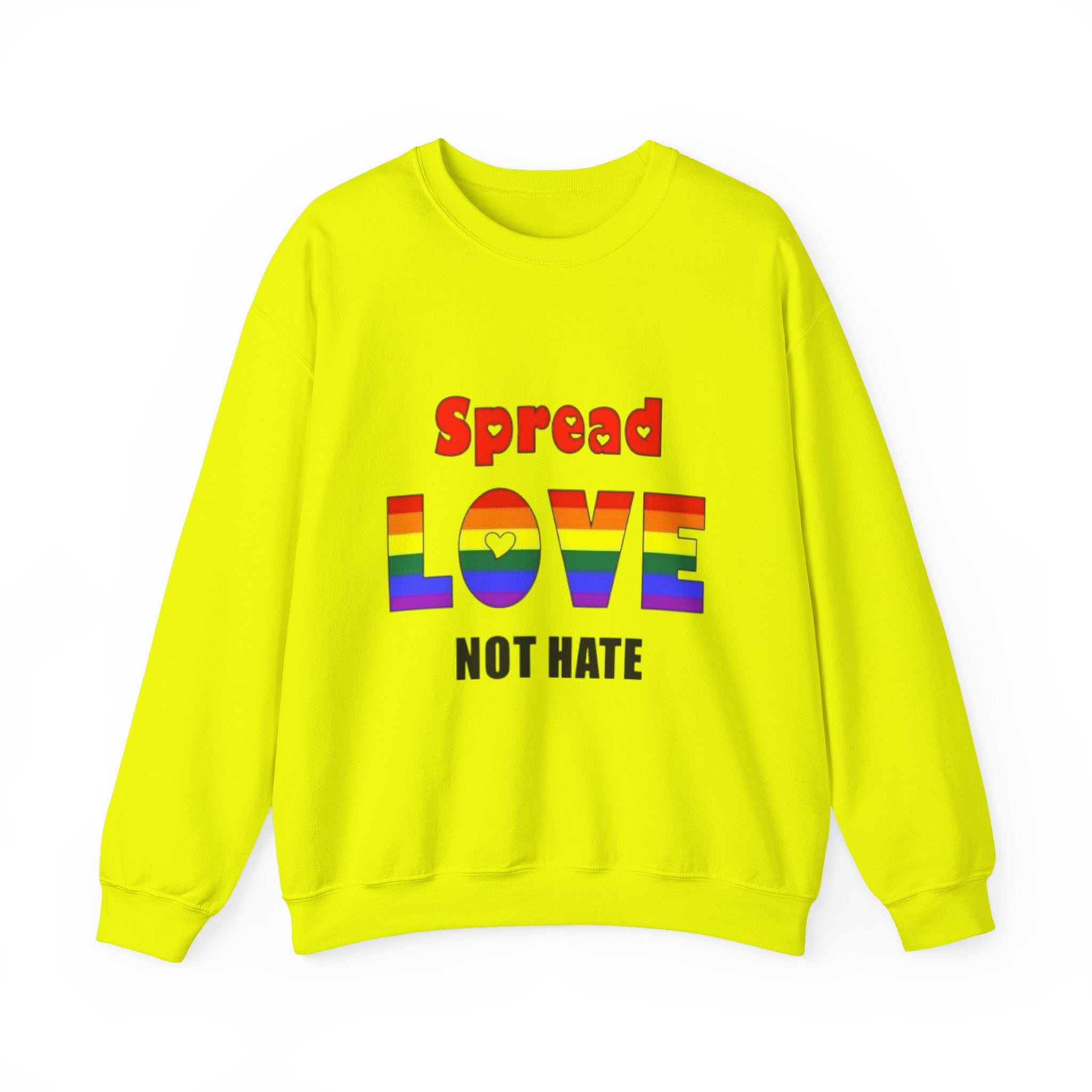 Spread Love Not Hate Unisex Crewneck Sweatshirt