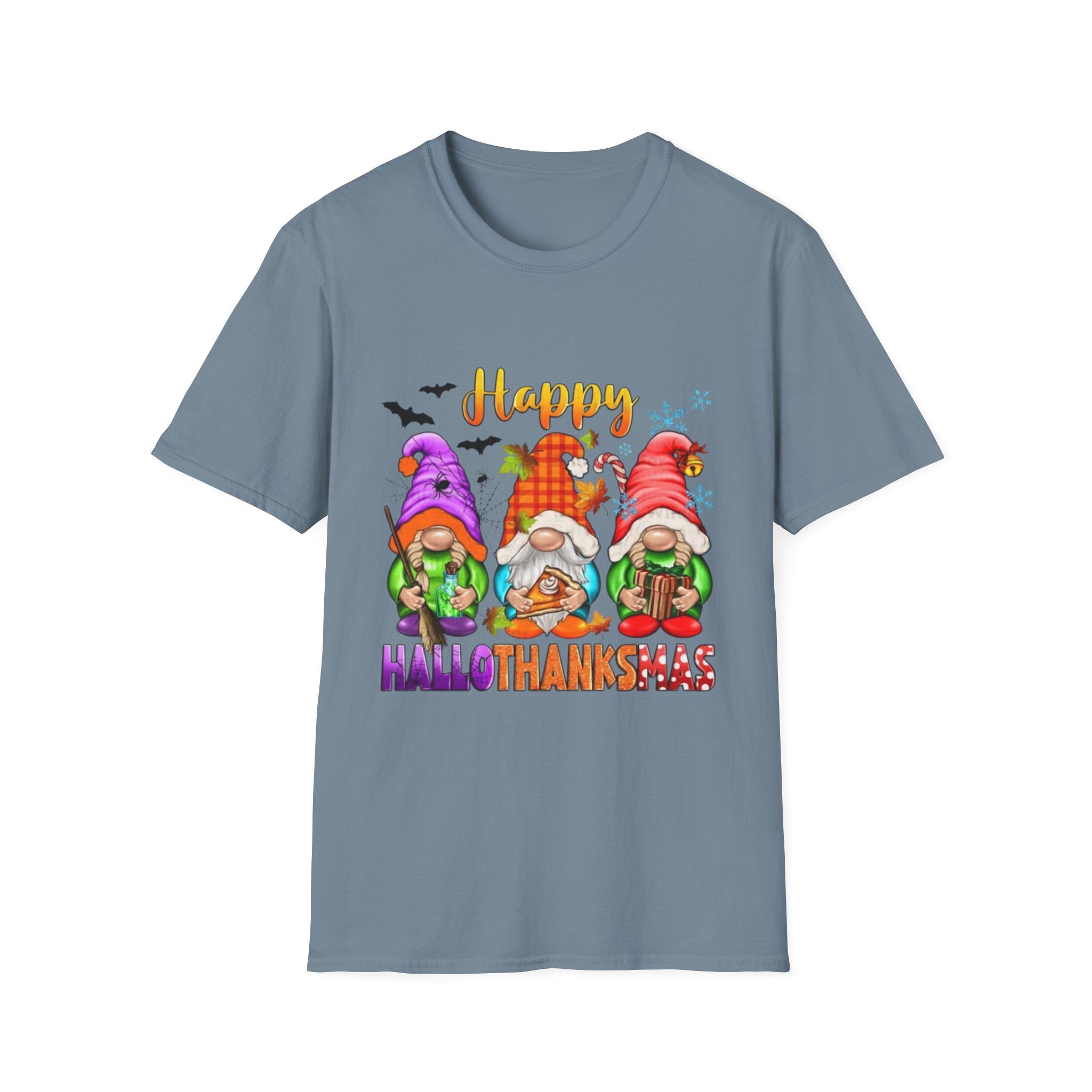 Happy Hallothanksmas Gnome Unisex Softstyle T-Shirt