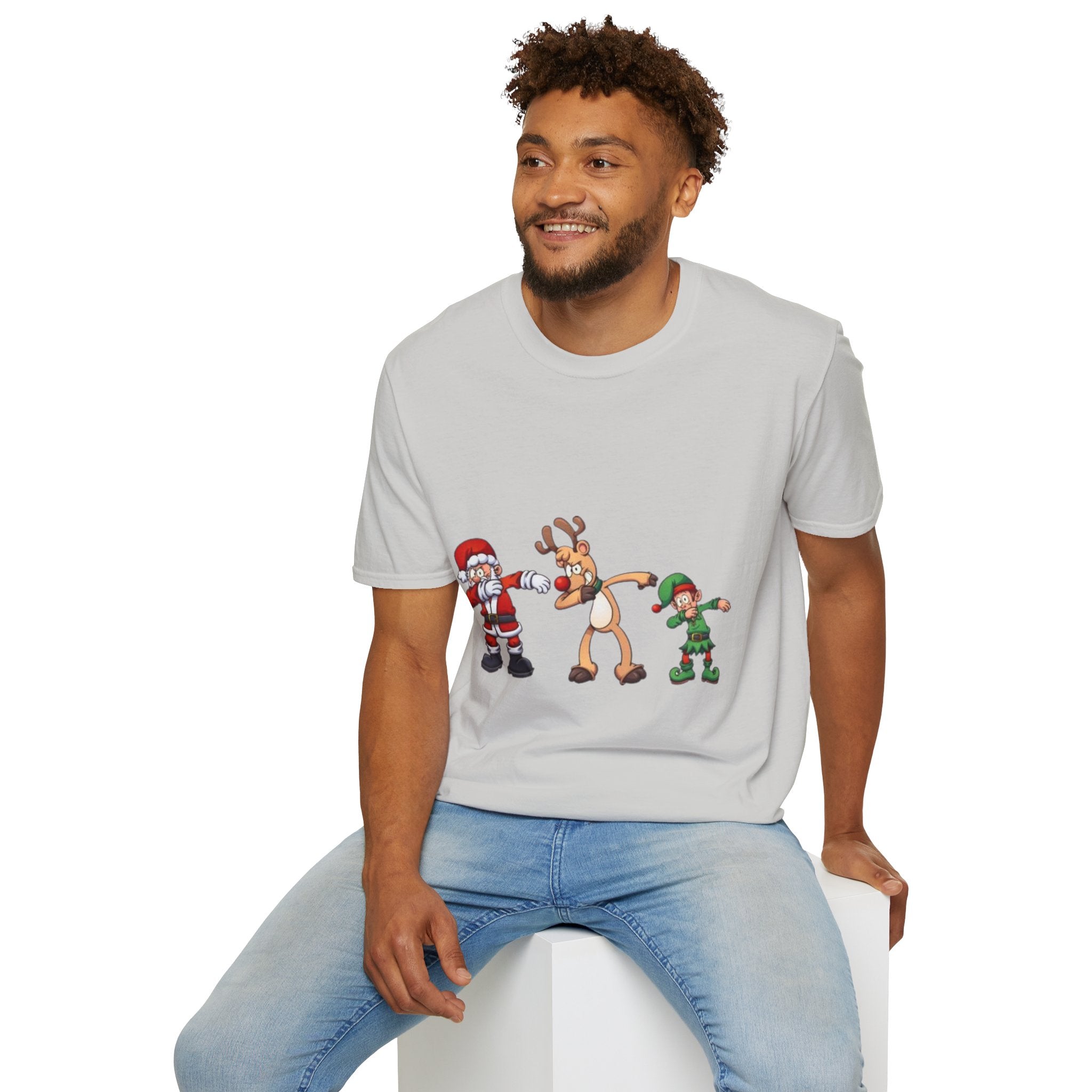 Dabbing Christmas Unisex Softstyle T-Shirt