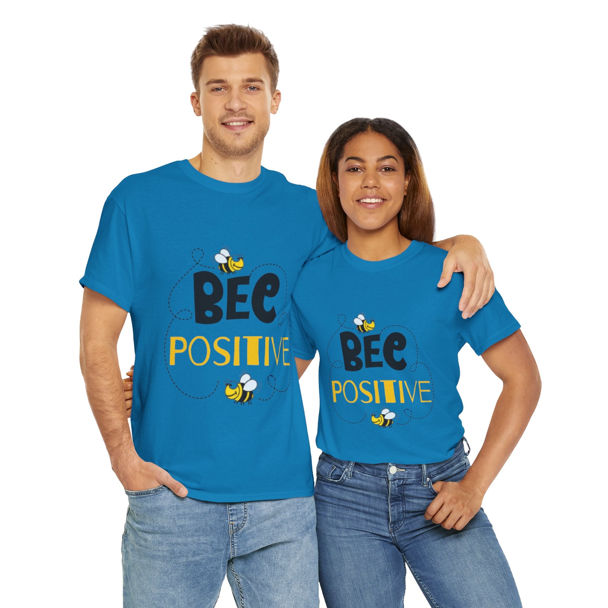 Bee Positive Unisex Heavy Cotton T-Shirt