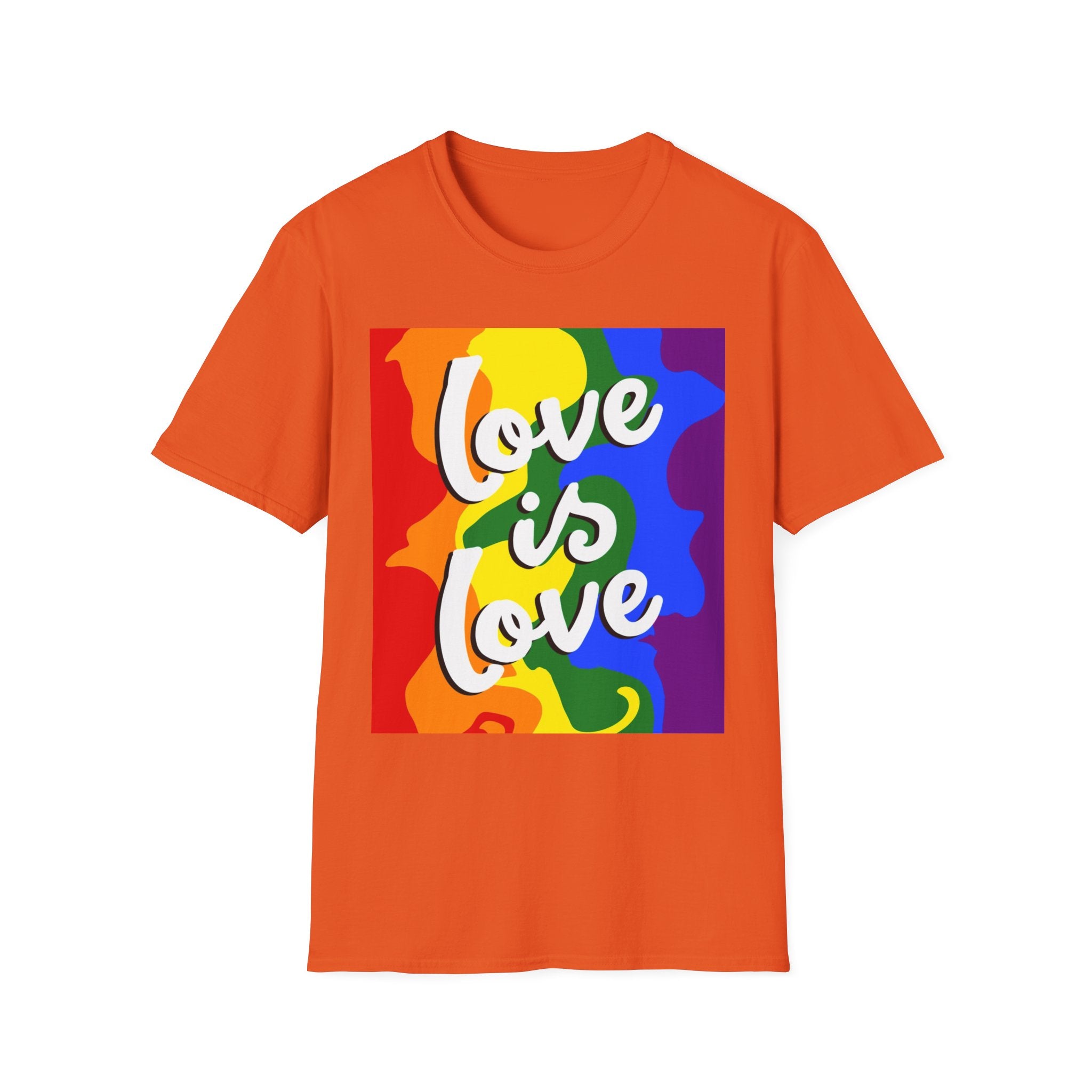 Colorful Pride Love is Love Unisex Softstyle T-Shirt
