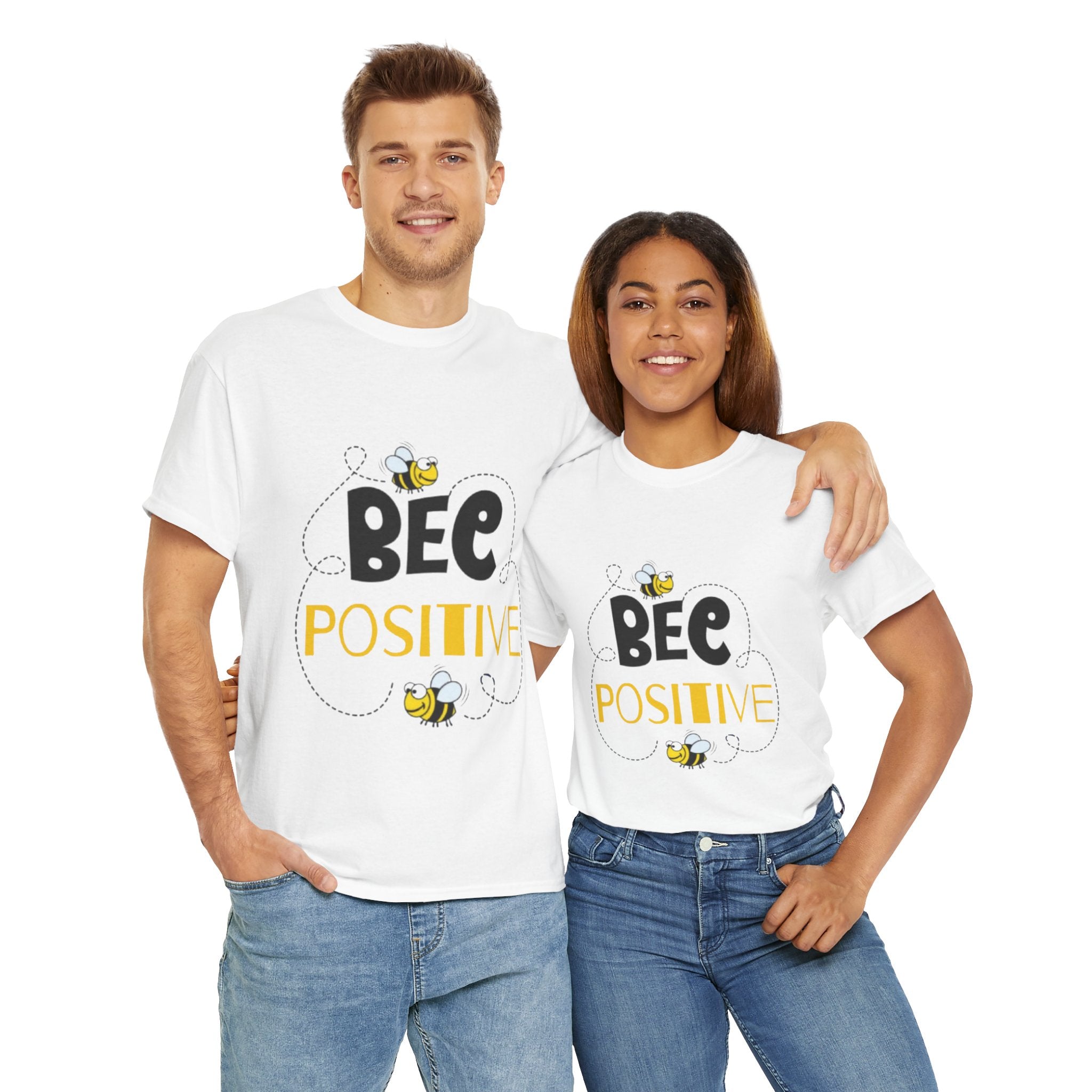 Bee Positive Unisex Heavy Cotton T-Shirt