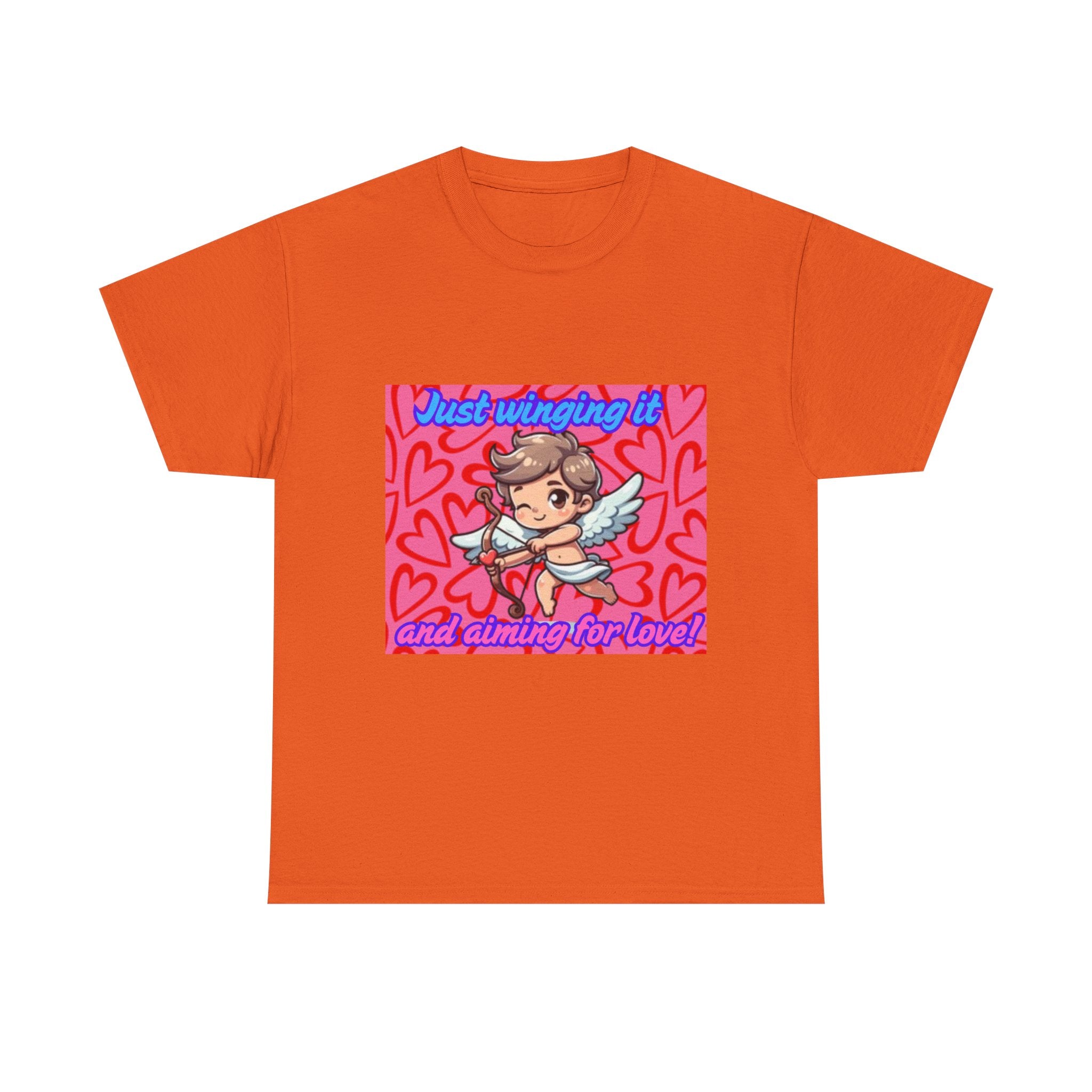 Just Winging It And Aiming For Love Unisex Heavy Cotton T-Shirt