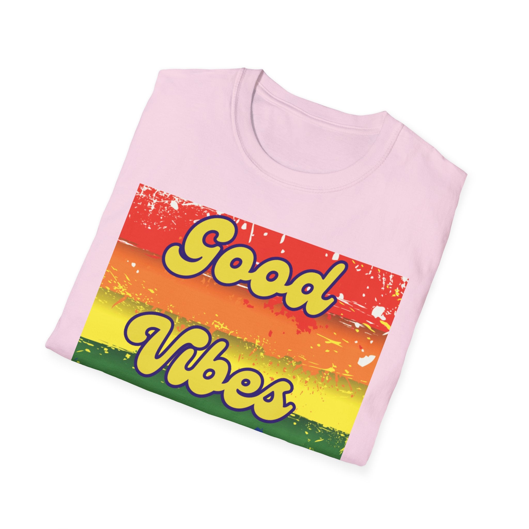 Good Vibes Only Yellow Unisex Softstyle T-Shirt