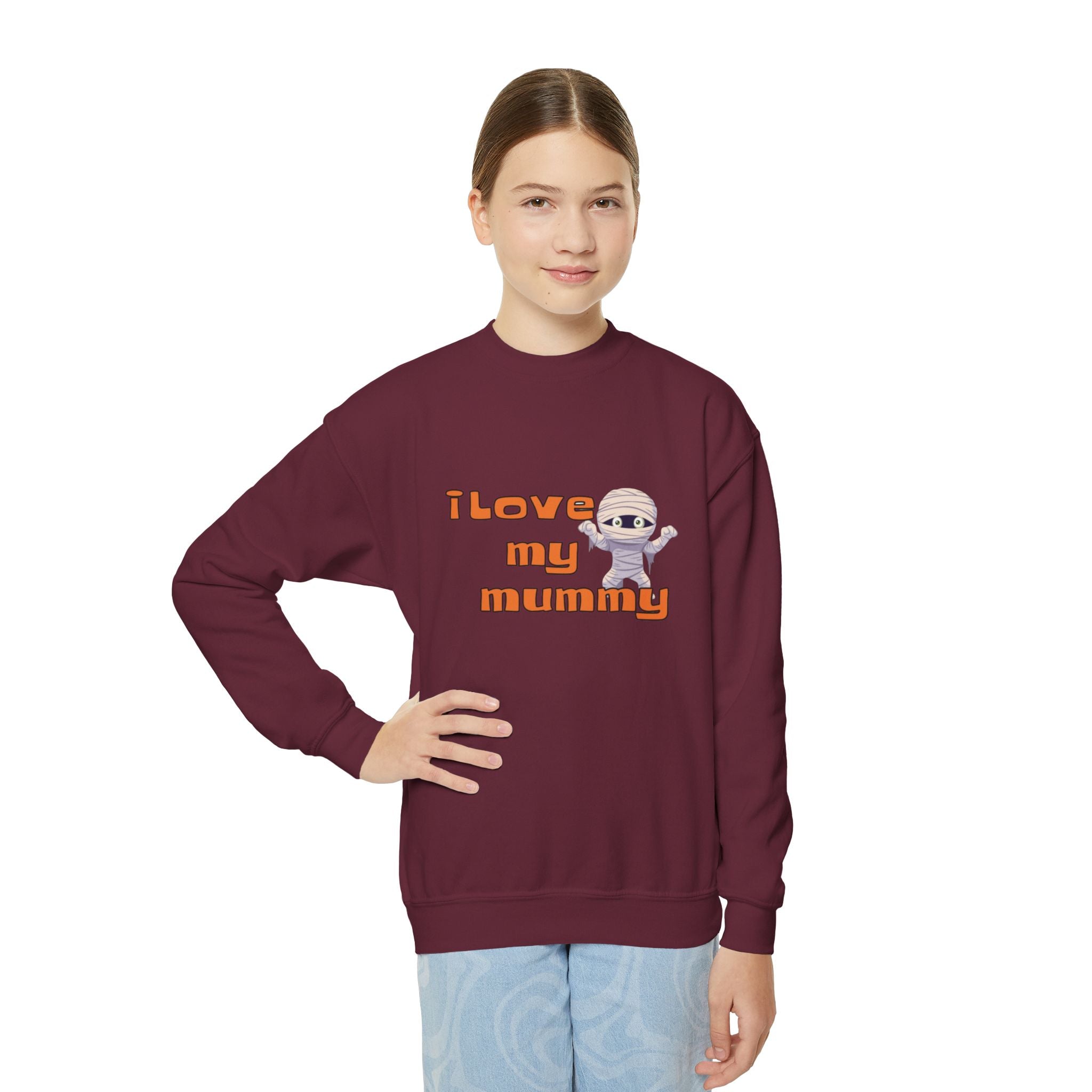 I Love My Mummy Youth Crewneck Sweatshirt