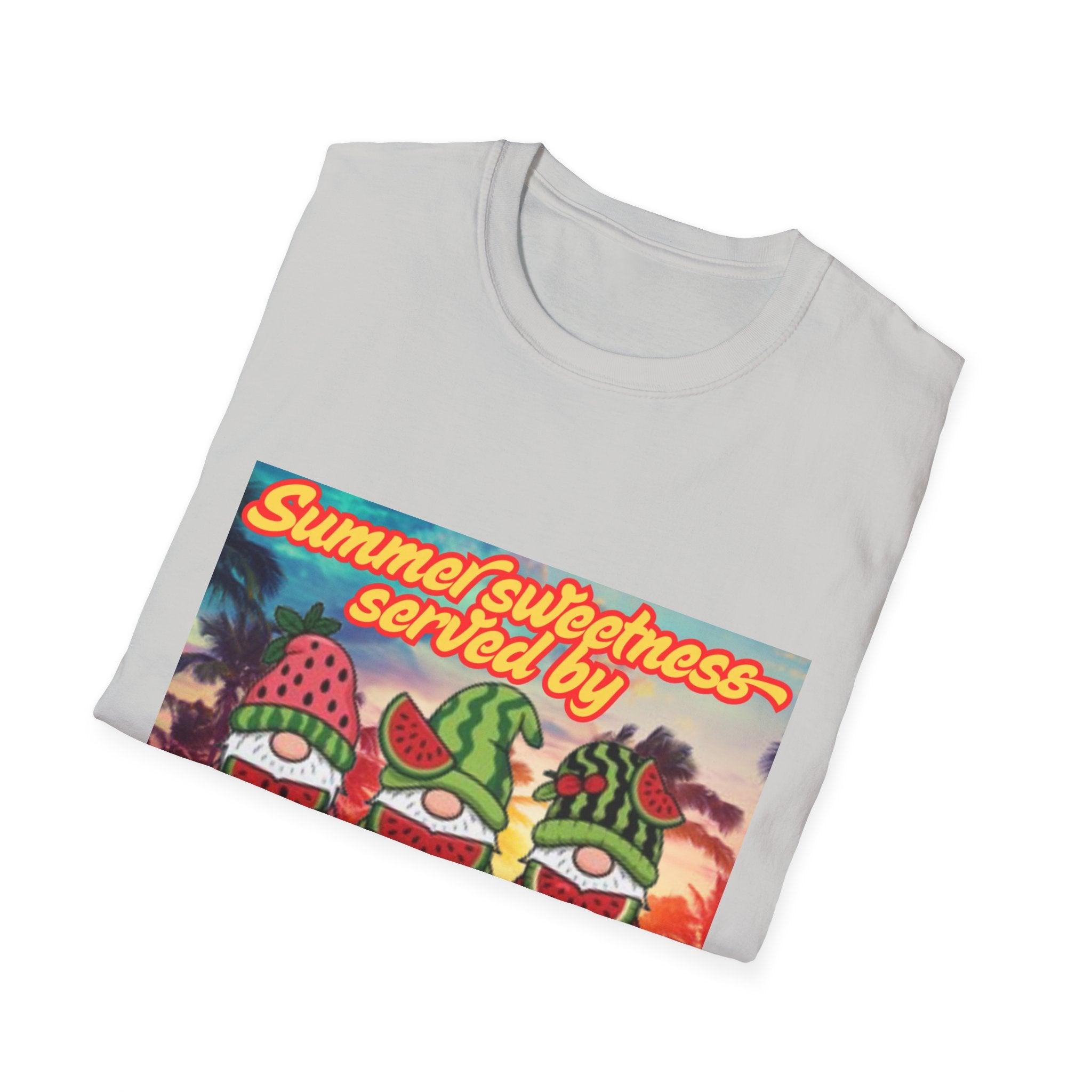 Summer Sweetness Served By Fruity Gnomes Unisex Softstyle T-Shirt