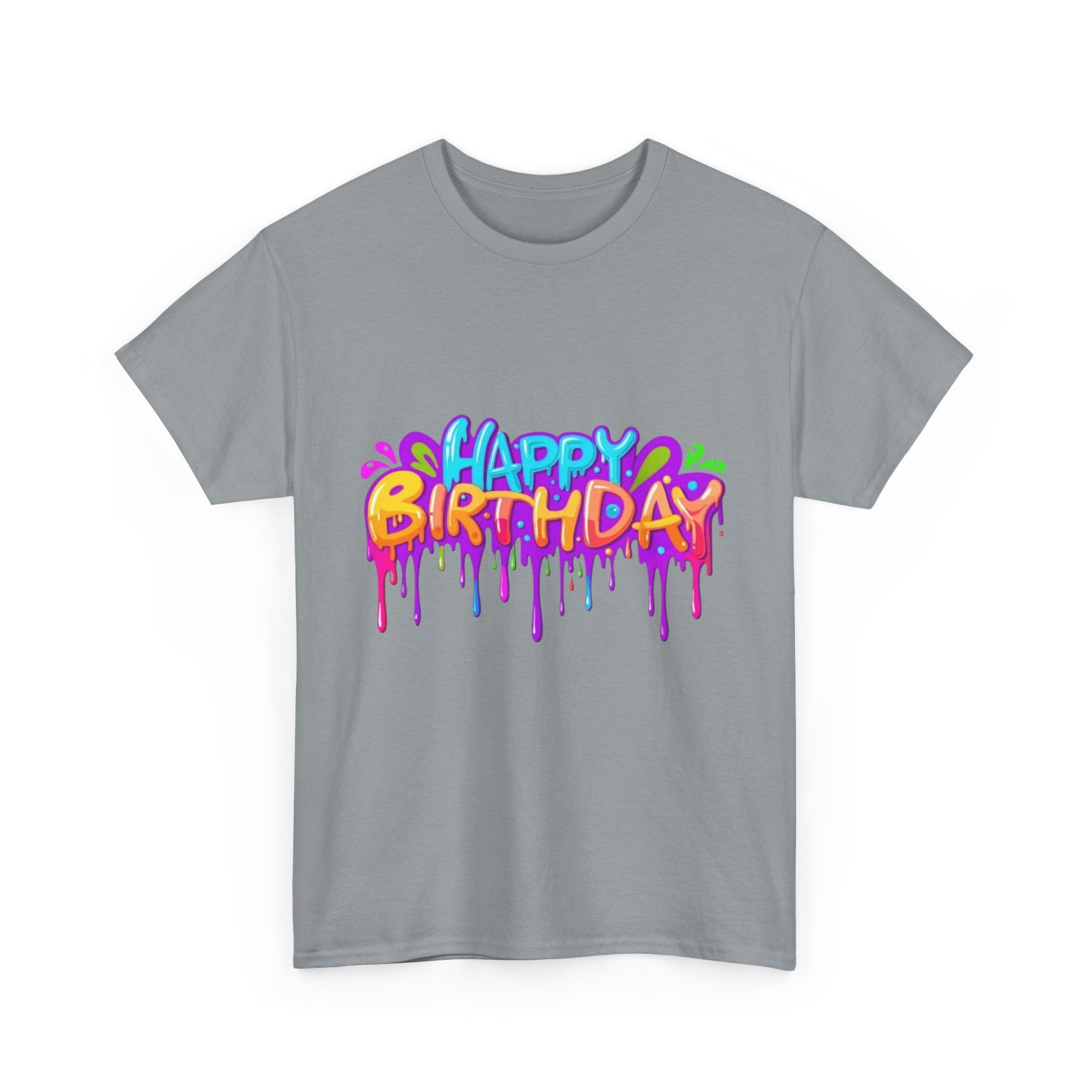 Happy Birthday Unisex Heavy Cotton T-Shirt Personalize It!