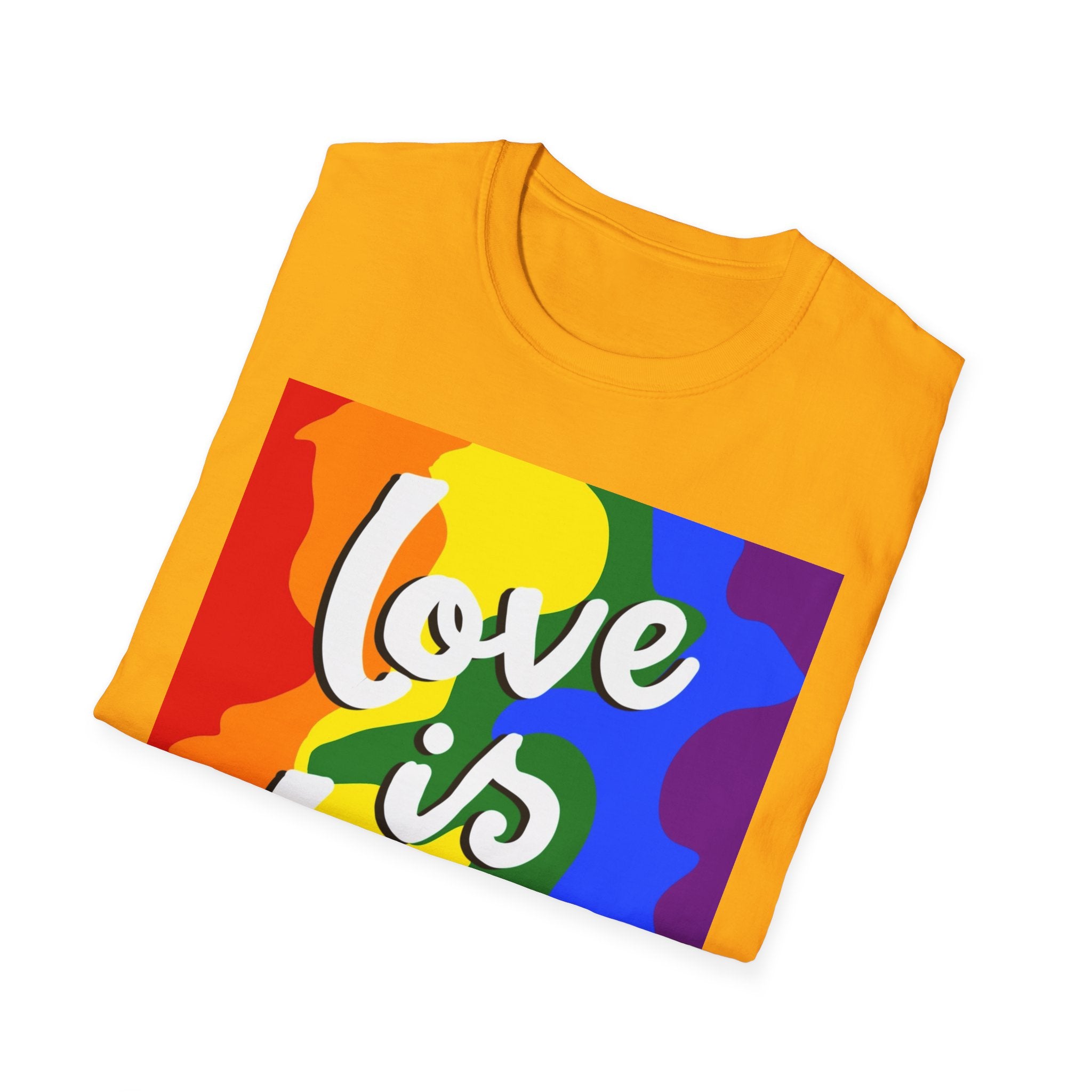 Colorful Pride Love is Love Unisex Softstyle T-Shirt