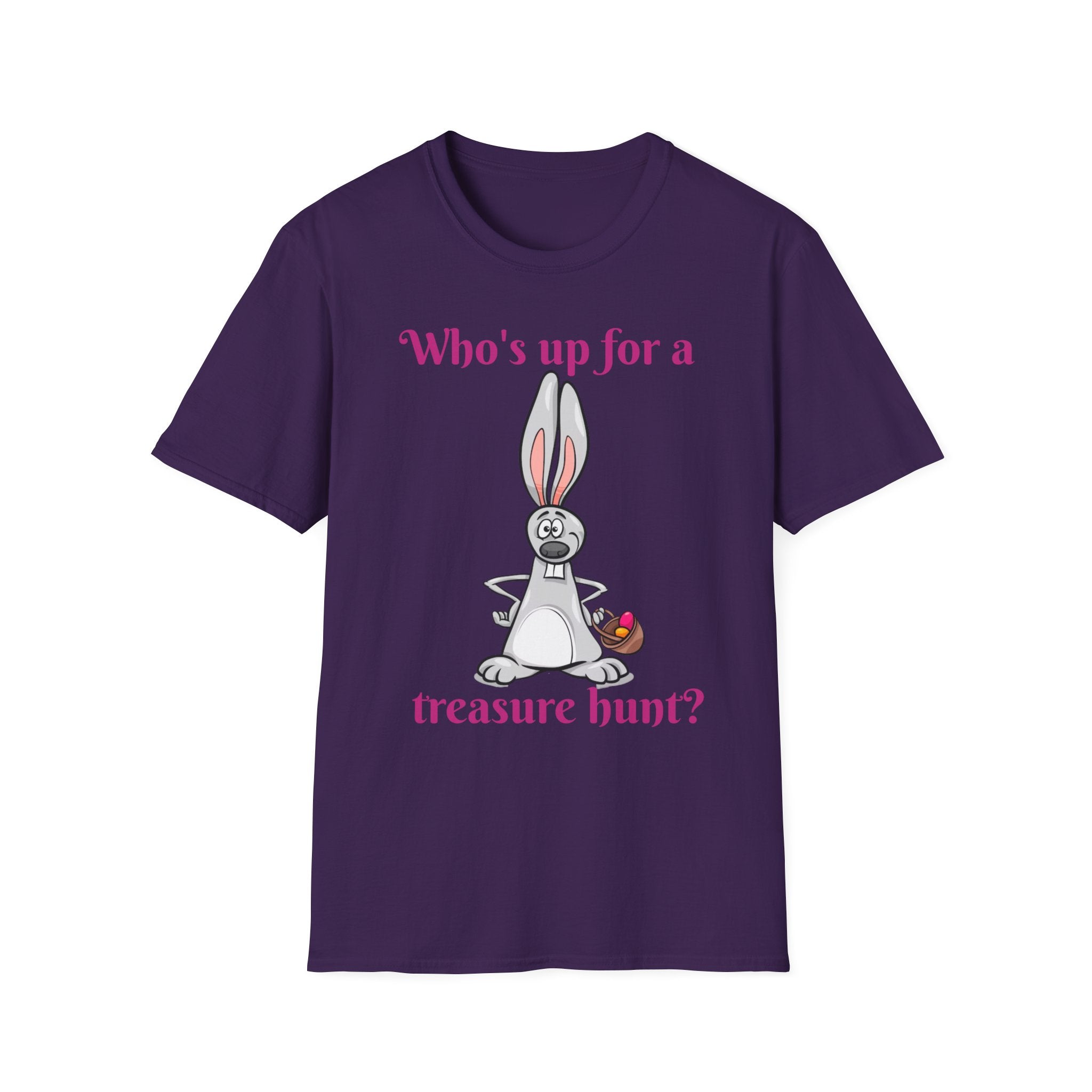 Who's Up For A Treasure Hunt Bunny Unisex Softstyle T-Shirt