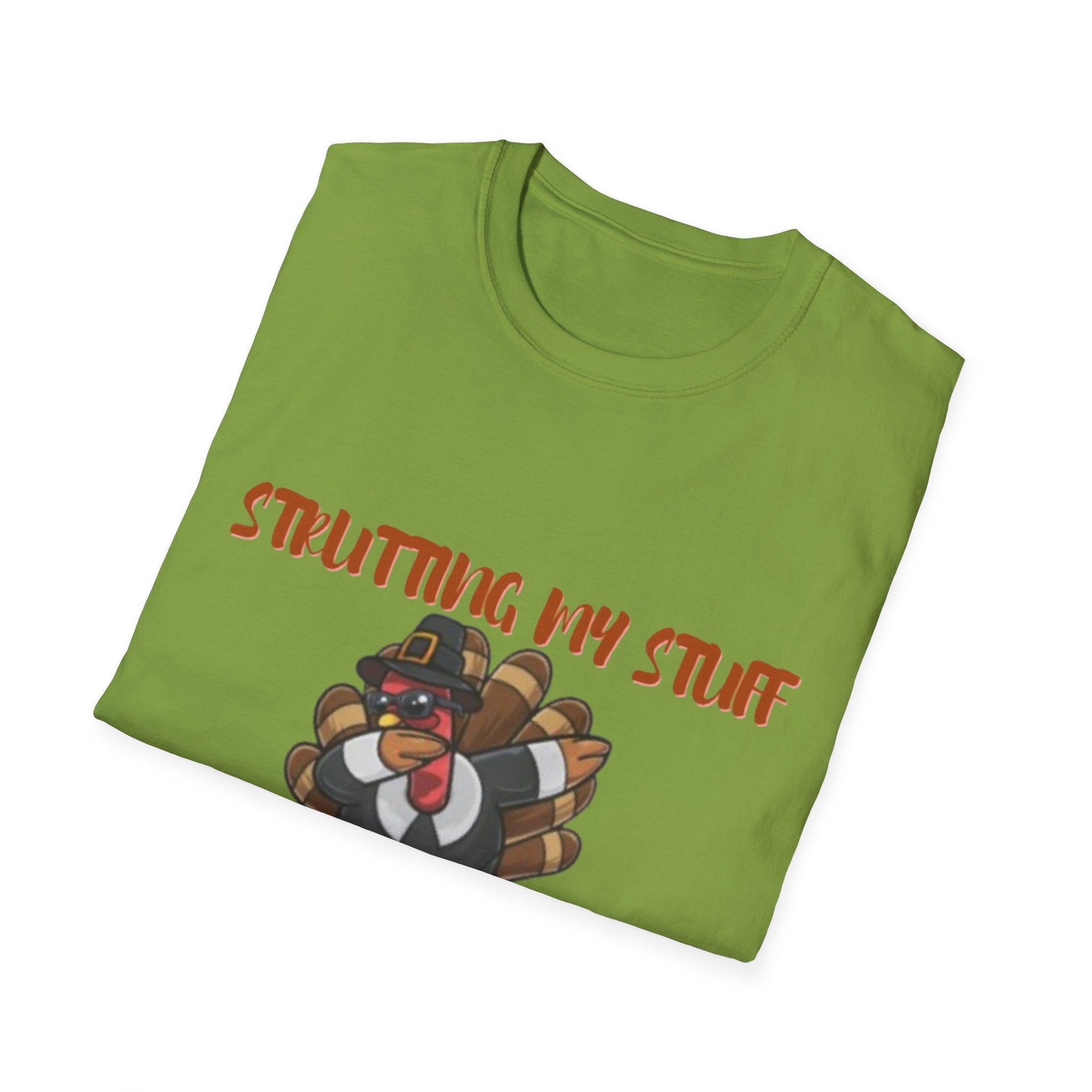 Strutting My Stuff Pilgrim Style Unisex Softstyle T-Shirt