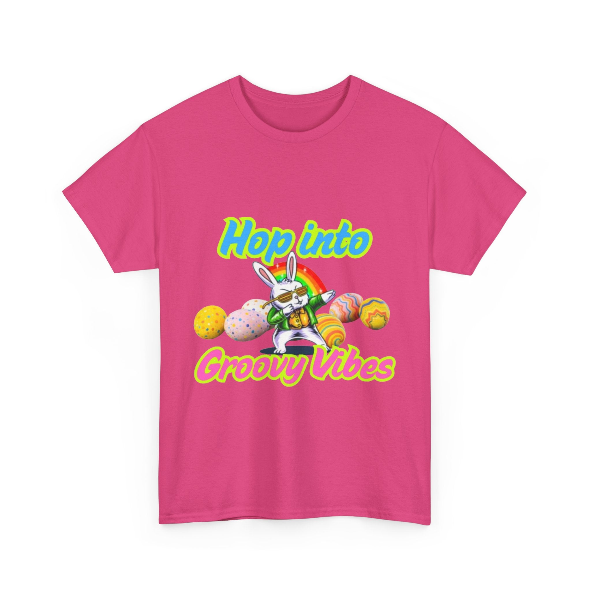 Hop Into Groovy Vibes Unisex Heavy Cotton T-Shirt