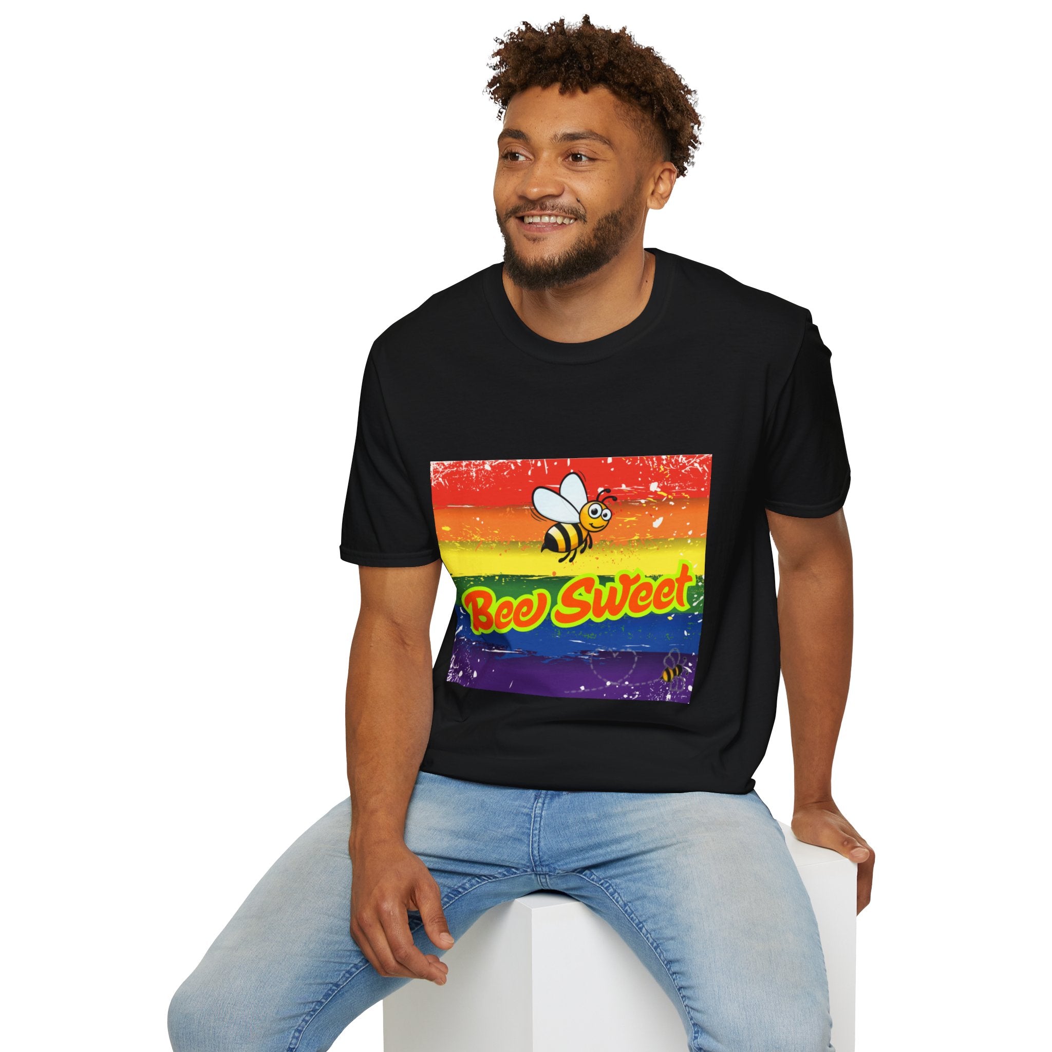 Bee Sweet Rainbow Unisex Softstyle T-Shirt