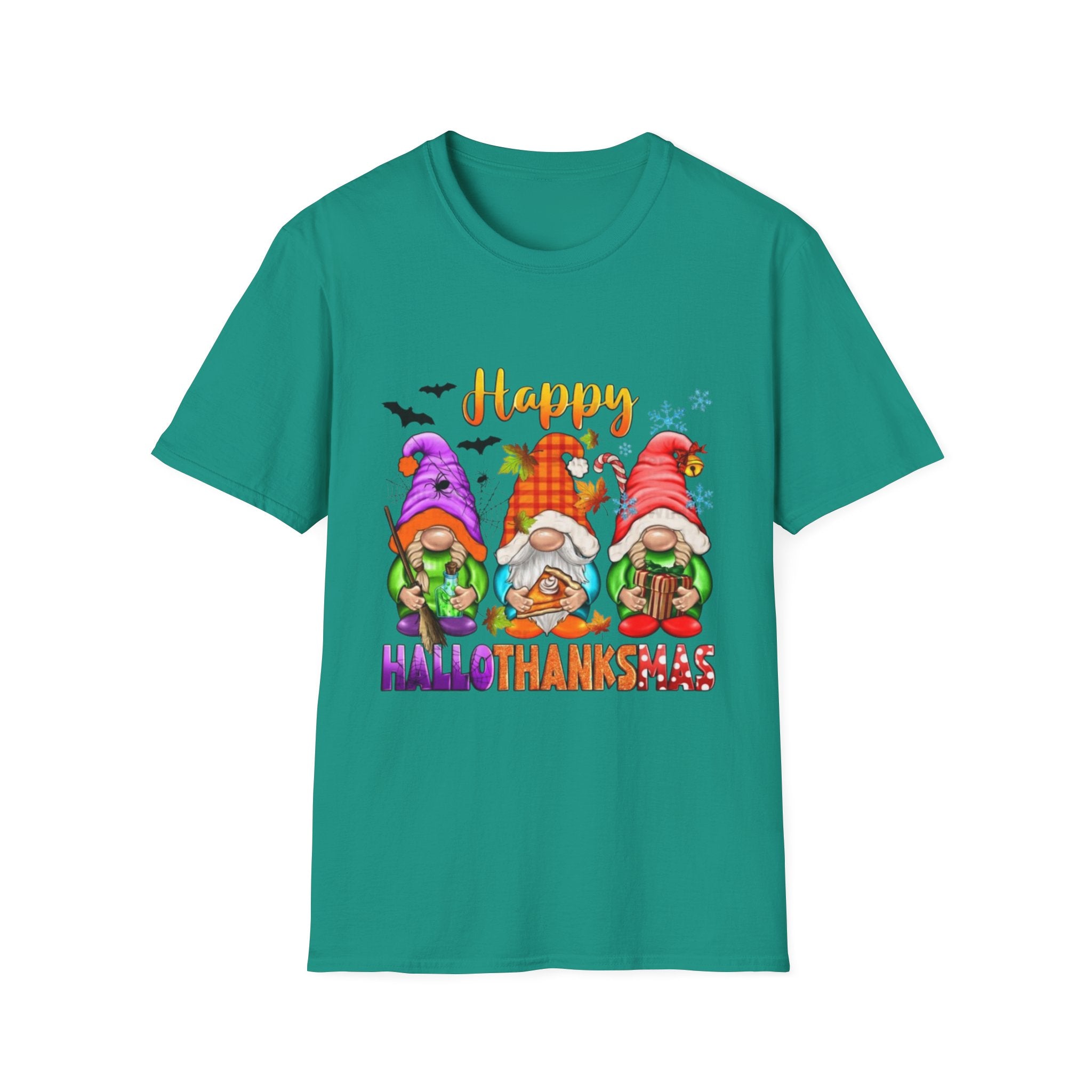 Happy Hallothanksmas Gnome Unisex Softstyle T-Shirt