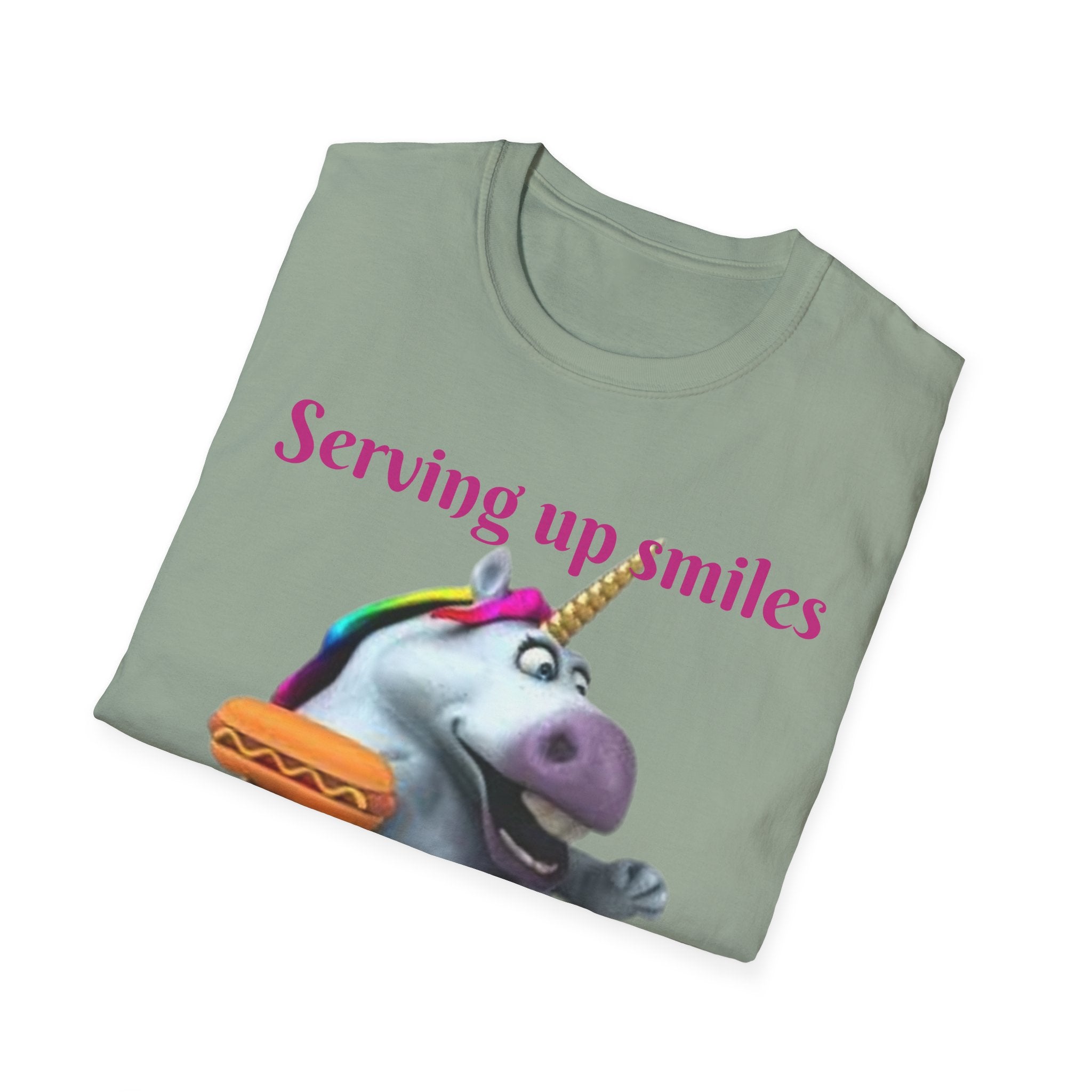 Serving Up Smiles And Tasty Treats Unicorn Unisex Softstyle T-Shirt