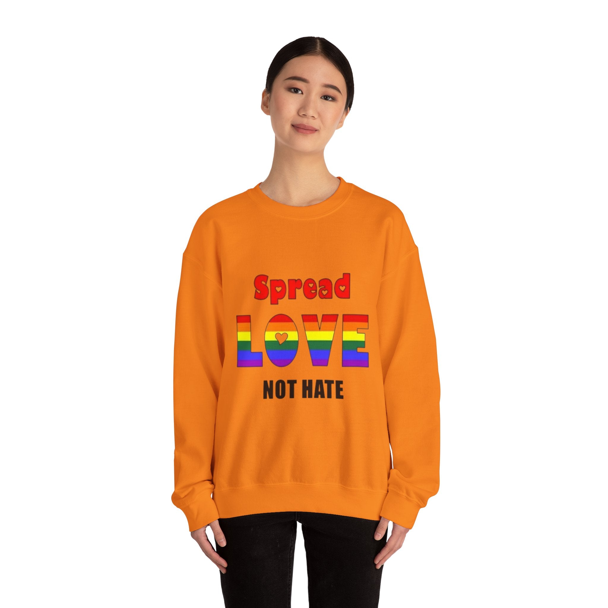 Spread Love Not Hate Unisex Crewneck Sweatshirt