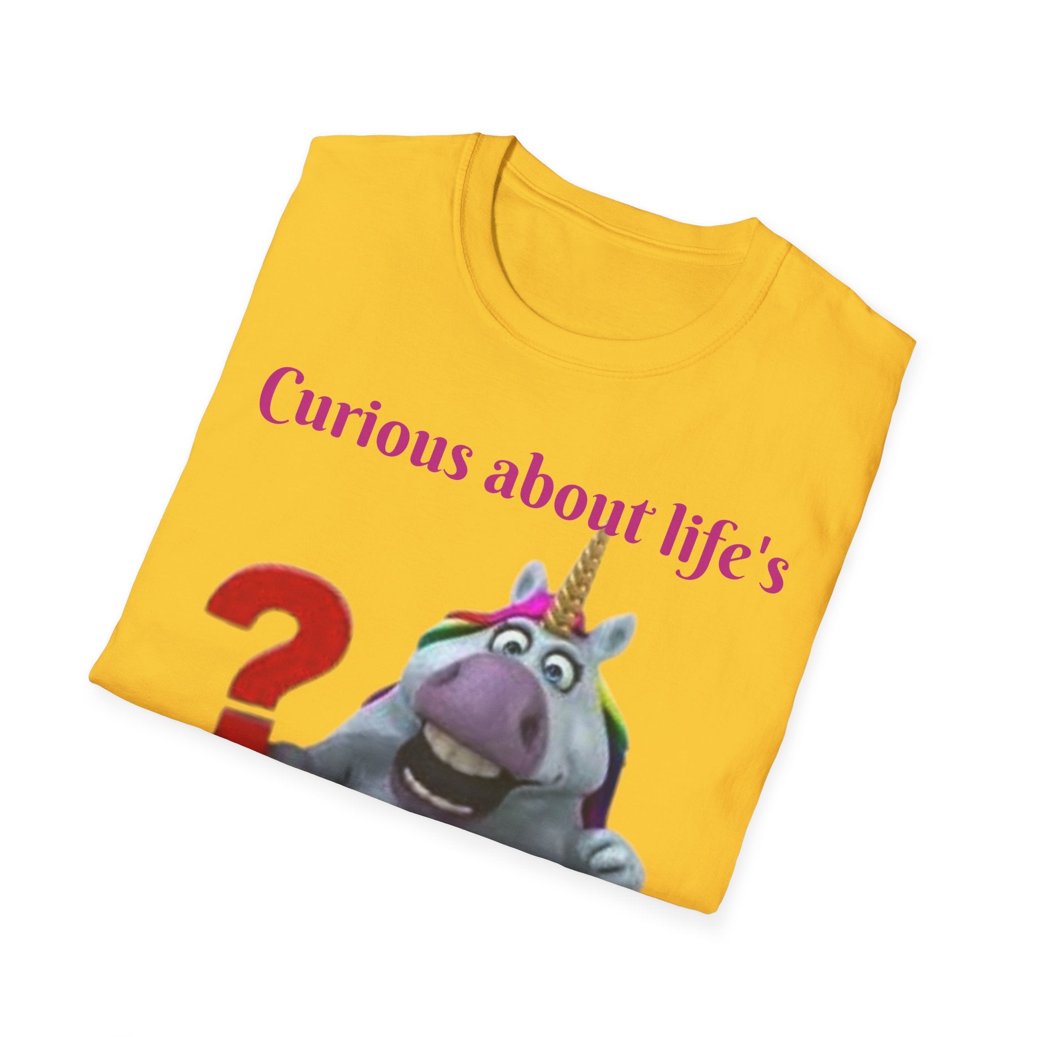 Curious About Life's Magical Mysteries Unicorn Unisex Softstyle T-Shirt