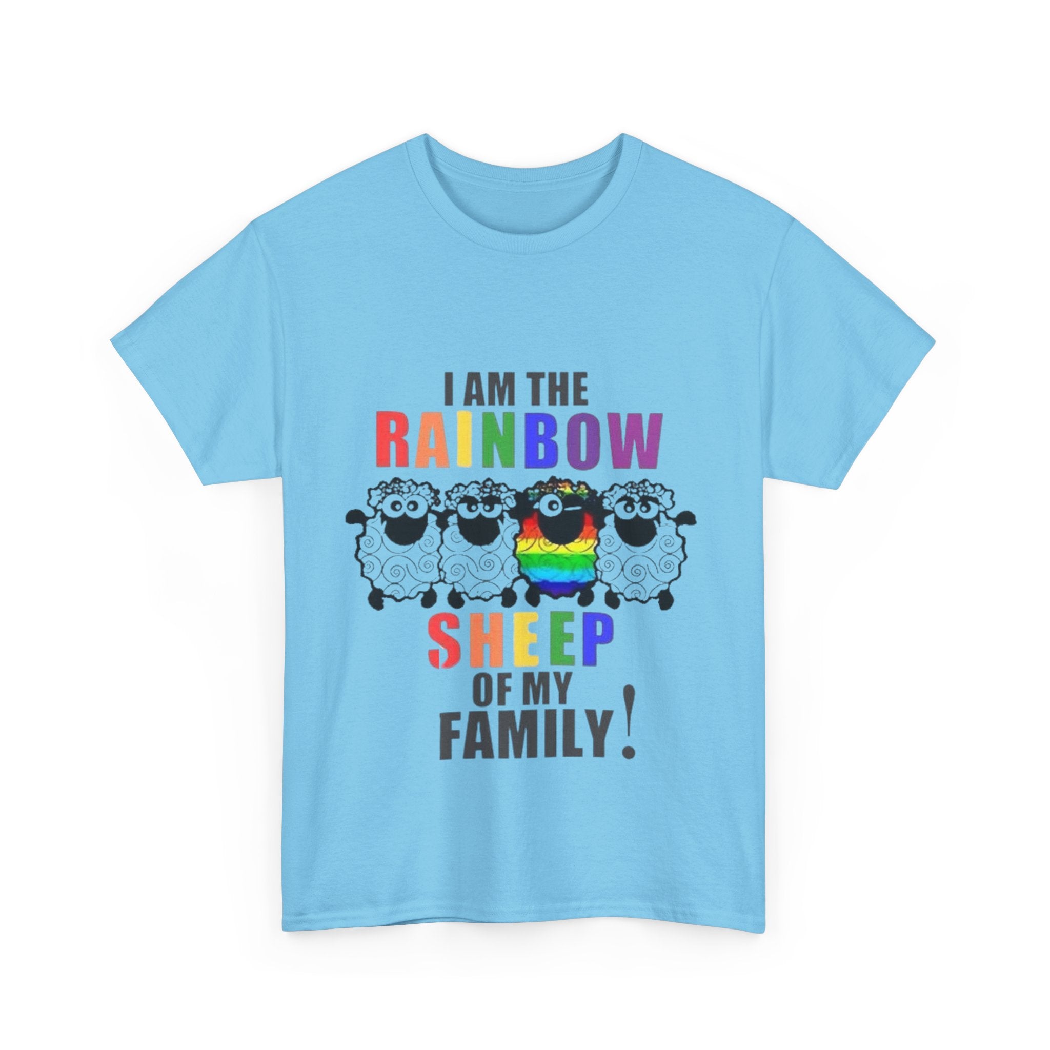 I Am The Rainbow Sheep Of My Family Unisex Heavy Cotton T-Shirt