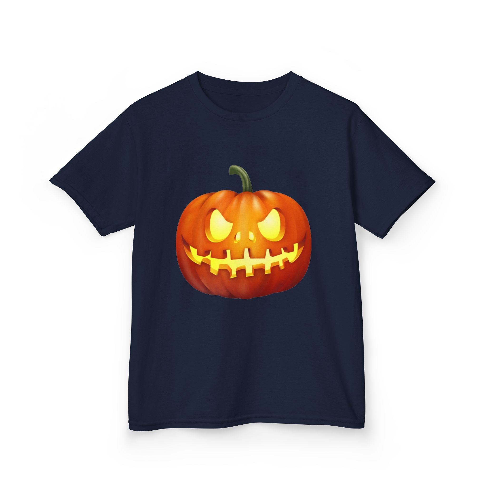 Halloween Pumpkin Kids Heavy Cotton Short Sleeve T-Shirt