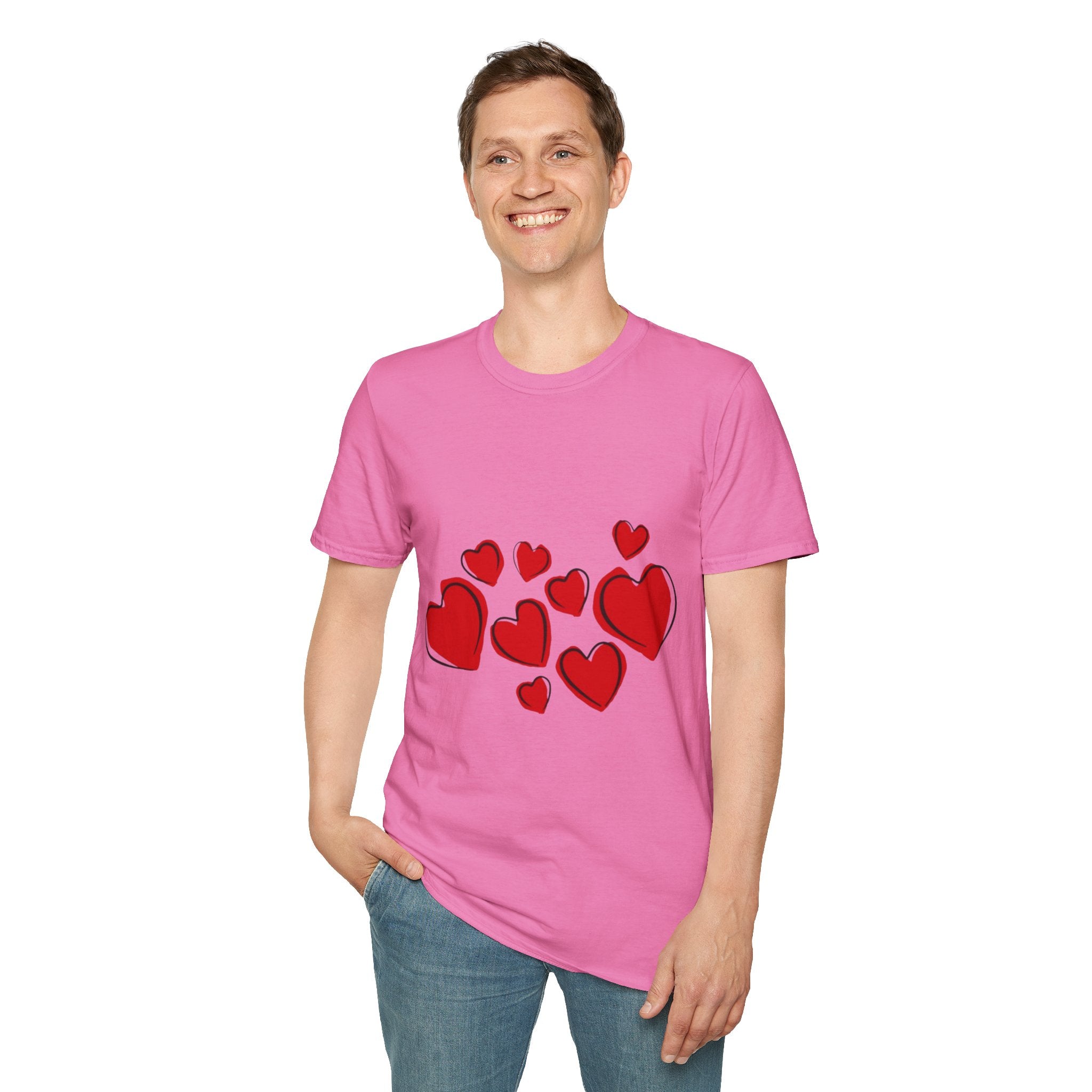 Valentine's Day Hearts Unisex Softstyle T-Shirt
