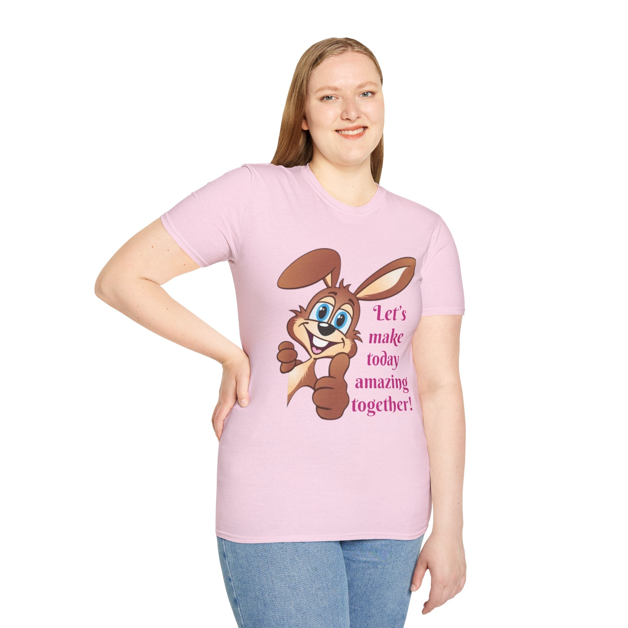 Let's make Today Amazing Together Bunny Unisex Softstyle T-Shirt