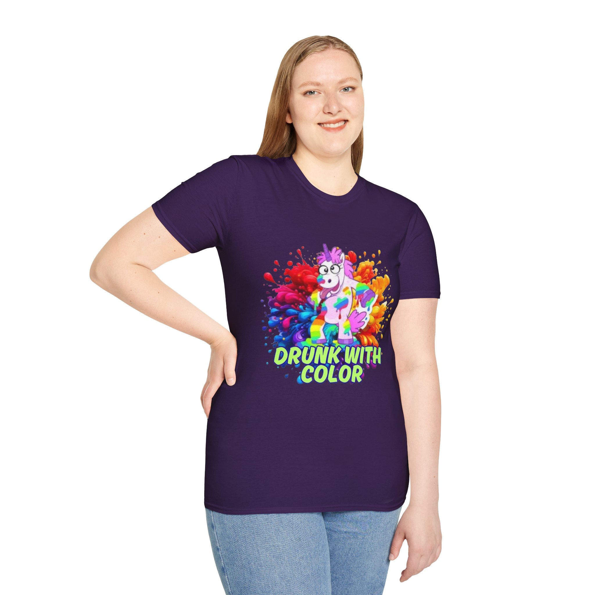 Drunk With Color Unicorn Unisex Softstyle T-Shirt