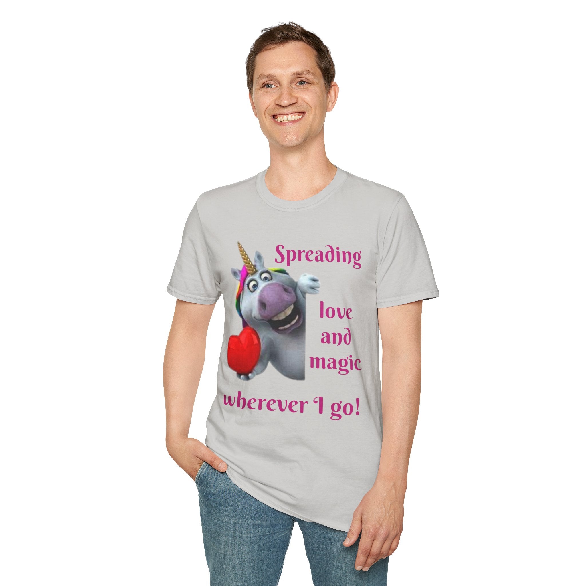 Spreading Love And Magic Wherever I Go Unicorn Unisex T-Shirt
